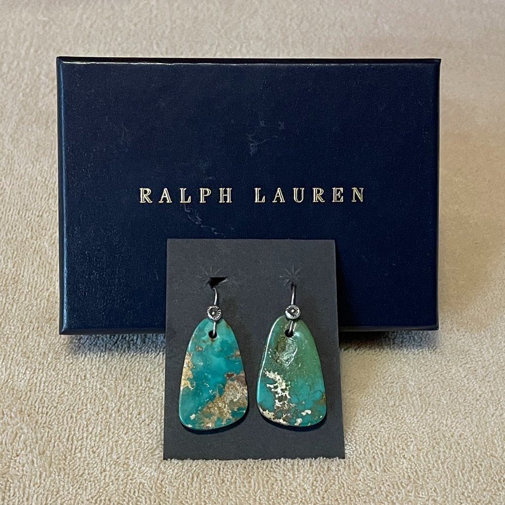 New RALPH LAUREN x Piki Wadsworth Large Turquoise Earrings